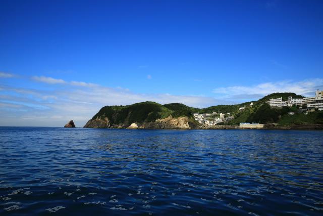 海上から見た矢櫃集落