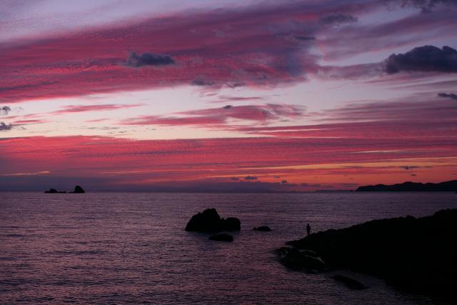 秋の夕景はドラマティックですね