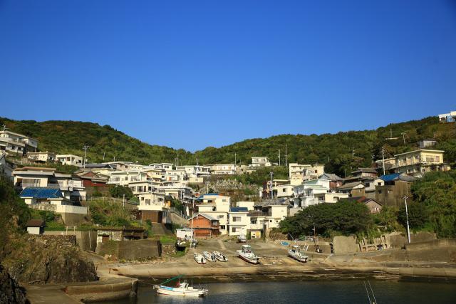 矢櫃漁港からの眺め
