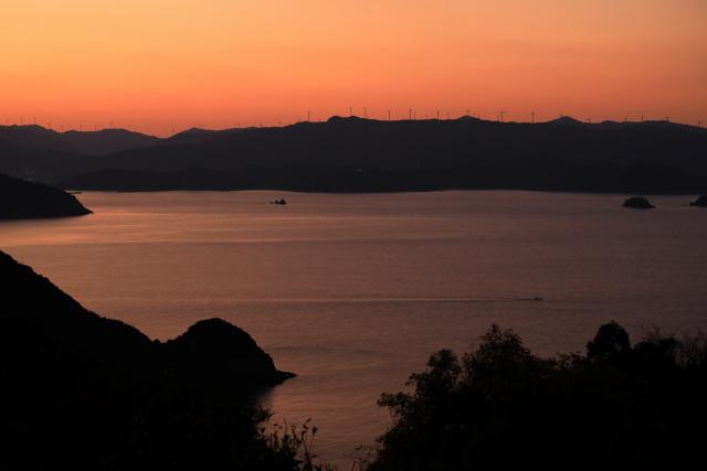 湯浅湾の朝景