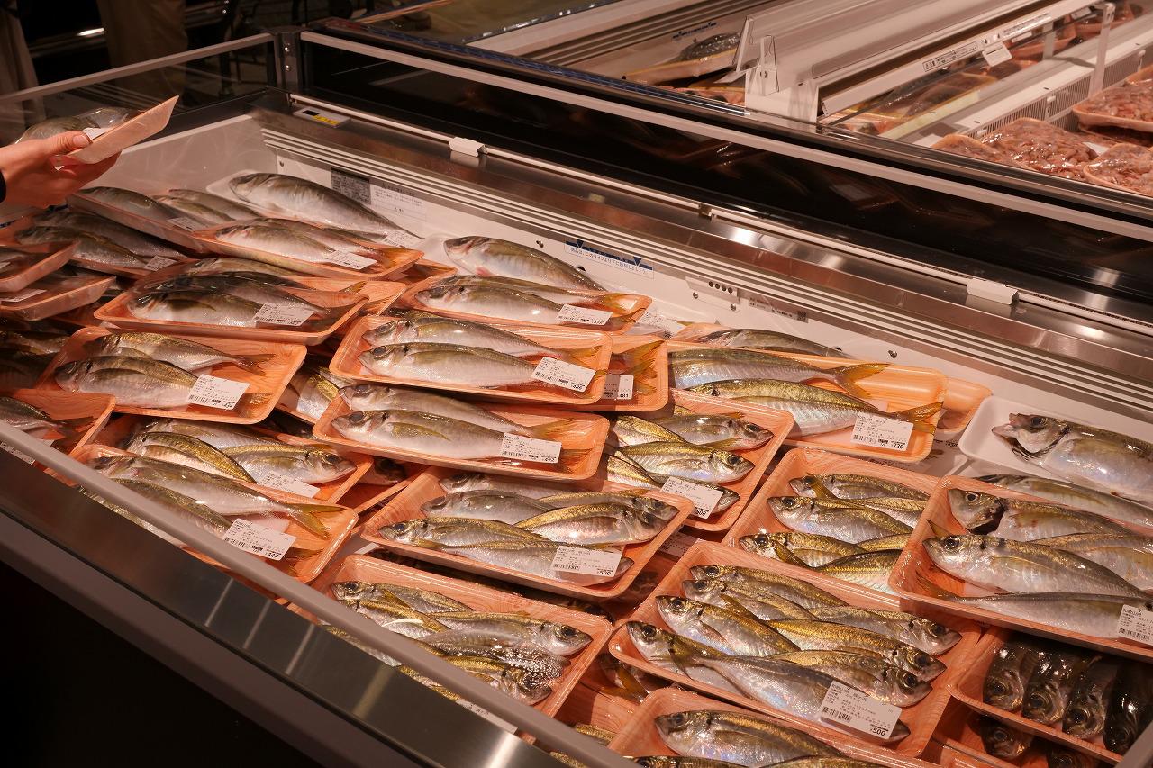 箕島漁協直営「浜のうたせ」鮮魚並んでます。